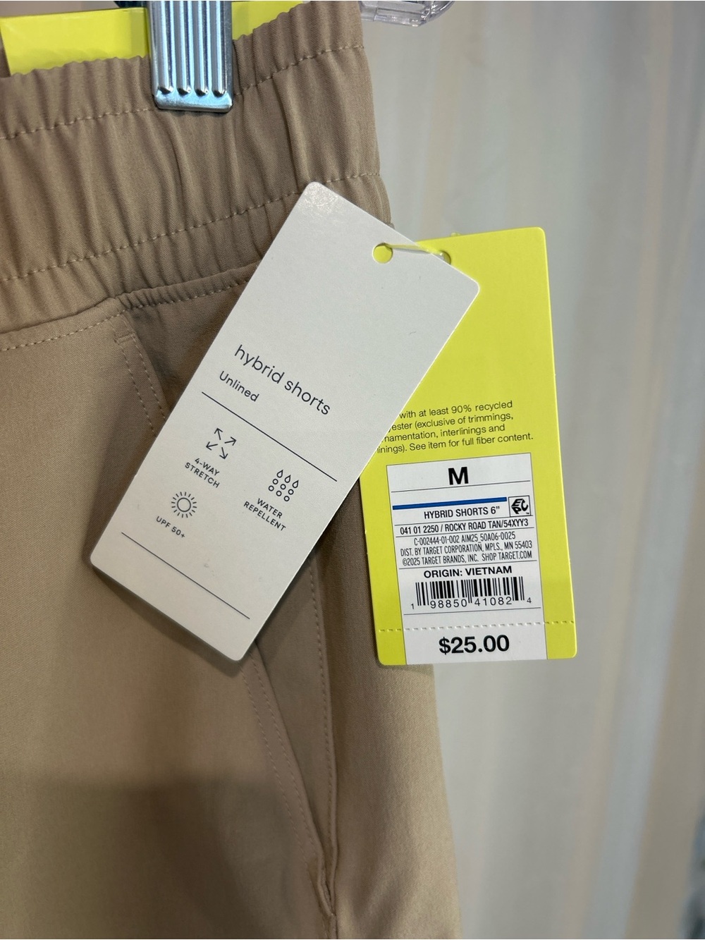 All in Motion Men’s Hybrid Shorts NWT Medium Beige Stretch Active Golf Casual - Picture 4 of 5